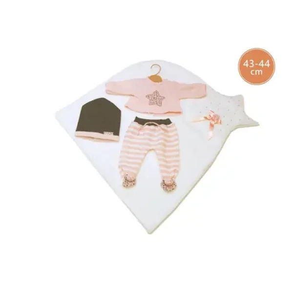 Llorens M843-26 oblečok pre bábiku bábätko NEW BORN veľkosti 43-44 cm