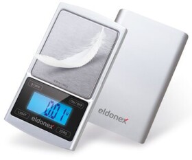 ELDONEX DiamondPro strieborná / Presná stotinová váha / LCD / max. 100g / Rozlíšenie 0.01 g (EKS-4040-SL)