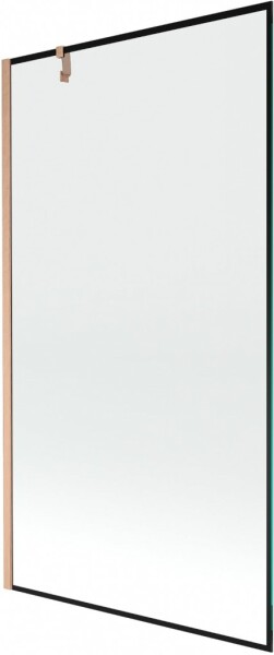 MEXEN/S - Next vaňová zástena FIX 100 x 150, čierna vzor, meď kartáčovaná 895-100-000-00-70-65