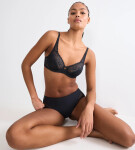 AMOURETTE GRAPHIC - Čipkovaná podprsenka s kosticami pre celodenné pohodlie Triumph BLACK 75B