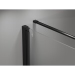 MEXEN/S - Mist-F sprchovací kút skladacie dvere pravá 70 x 110, čierna kratka, čierna 8A6T-070-110-70-77-P
