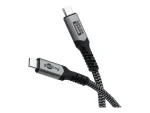 Goobay USB4 1 m čierna, sivá / Kábel / USB-C - USB-C / 240 W / 40 Gbit/s / PD (74211)