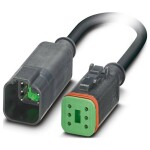 Phoenix Contact SAC-6P-DTMS/ 0,3-PUR/DTFS kábel pre senzor/aktor, 1415035, piny: 6, 0.3 m, 1 ks; 1415035