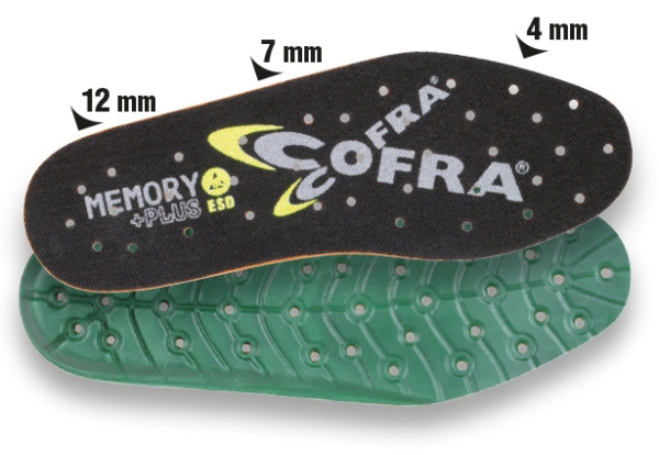 Stielka Cofra ESD Memory Plus Veľkosť topánky: 46, pracovné vložky