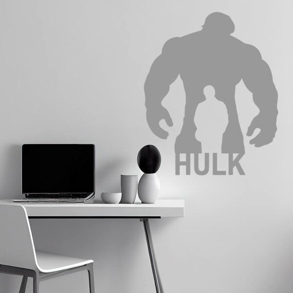 Veselá Stena Samolepka Hulk silueta Farba: šedá, Veľkosť: 60 x 73 cm