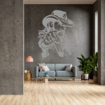 Veselá Stena Samolepka Lemmy Kilmister Farba: béžová, Veľkosť: 60 x 80 cm