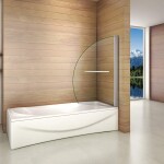 H K - Vaňová zástena S1 FLAG 100x150cm - jednodielna sklopná, číre sklo SE-S1FLAG100