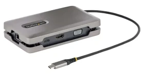 StarTech USB-C Multiport Adaptér šedá / USB-C hub / HDMI / Ethernet RJ45 / 2x USB-A / 0,25 m kábel (DKM31C3HVCPD)
