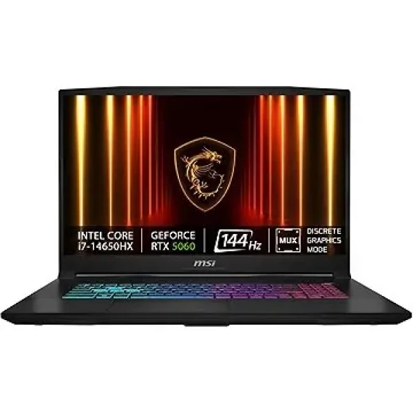 MSI Katana 17 HX B14WFK-283XCZ čierna / 17.3 "FHD / Intel Core i7-14650HX / 32GB RAM / 1TB SSD / RTX 5060 8GB / Bez OS (9S7-17L791-283)