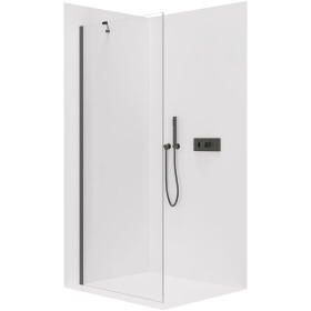 CERANO - Sprchová zástena Walk-in Onyx YL/P - 8 mm - čierna matná, transparentné sklo - 120x200 CER-8050BD1166