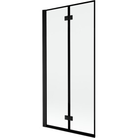 MEXEN - MIST vaňová zástena 90x150 cm 6mm 2-s, čierna, okraj, ľavá 8A9-090-002-70-70-L