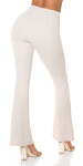 Sexy Koucla high-waist pants flared BEIGE M