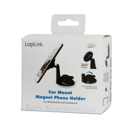 LogiLink magnetický držiak na mobil do auta čierna / Držiak / Prísavka / 360° / 4-6" / plast (AA0110)