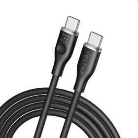VOLTME Powerlink Moss Series CTC Kábel USB-C(M) 5A/100W 1.8m biela / 2x USB-C(M) (C2036)
