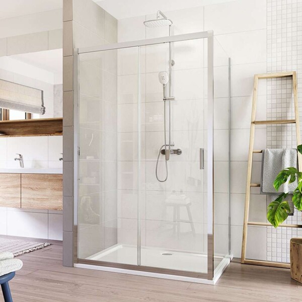 Mereo Sprchovací kút, Lima, obdĺžnik, zasúvací, 120x90 cm, chróm ALU, sklo Číre CK85433K