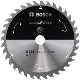 Bosch Accessories Bosch Power Tools 2608837686 tvrdokovový pílový kotúč 165 x 20 mm Počet zubov (na palec): 36 1 ks; 2608837686 - Bosch Standard for Wood, pr. 165 mm, otvor 20 mm, 36 zubov 2608837686