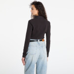 Tričko Tommy Hilfiger 1985 Slim Pique Btn Down Ls Black S