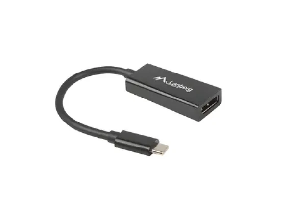 Lanberg USB-C 3.1 - DisplayPort čierna / Adaptér / MF / 15 cm (AD-UC-DP-01)