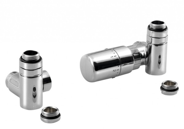 SAPHO - CORNER COMBI pripojovacia sada ventilov termostatická, pravé prevedenie, chróm CP3022S
