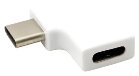 OEM USB-C (M) - USB-C (F) lomená 90° biela / Redukcia / USB 2.0 (12.03.2996)