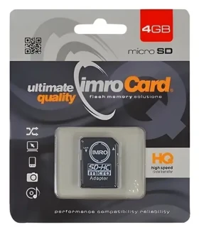 Imro microSDHC karta 4GB + SD adaptér / Pamäťová karta / Class 10 / UHS-I / čítanie 60 MB/s
