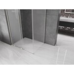 MEXEN/S - Velar L sprchovací kút, posuvné dvere 110 x 80, dekor, nikel kartáčovaný 871-110-080-33-97