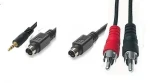 PremiumCord Kábel S-Video+3,5Jack-S-Video+2xCINCH 2m (8592220009007)