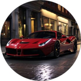 Jedlý papier Super car sport červený 19,5 cm - Pictu Hap