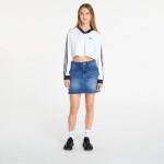 Tričko adidas Adicolor Football Jacquard Crop Long-Sleeve Top White M