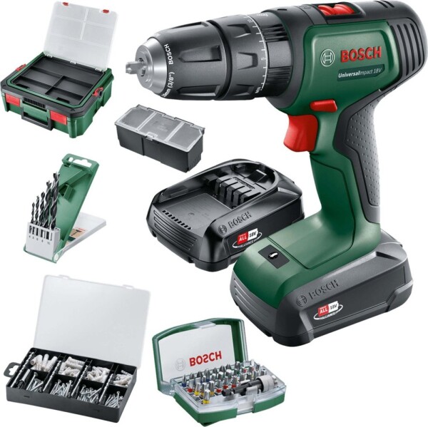 Bosch UniversalImpact 18 V 2 x akumulátor 1.5 Ah (06039D4107)