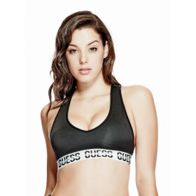 GUESS podprsenka Active Racerback Logo Band Bra čierna XS/S Čierna