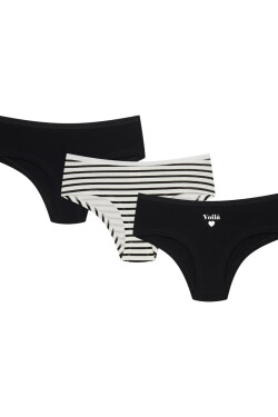 DÁMSKE ŠORTKY 3 PAK 43055-K084 PA-PA AW25 černobílý L