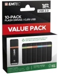EMTEC K100 USB 16 GB (10ks) / 10x flash disk / USB 2.0 / čítanie: 15MBs / zápis: 5MBs (ECMMD16GK102P10)