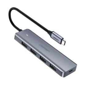 Ugreen Hub 4-in-1 USB-C Adaptér šedá / 4× USB 3.0 / USB-C (64266)