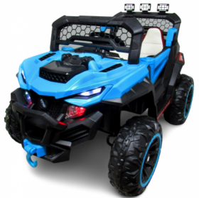 Mamido Elektrické autíčko Buggy X9 s modrým dizajnom a sedačkou z eko-kože