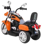Mamido Detská elektrická motorka Chopper oranžová