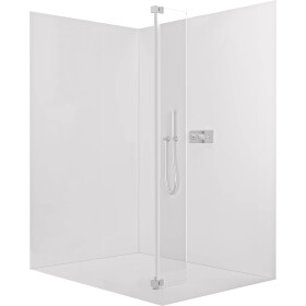 CERANO - Prídavný otočný panel k sprchovej zástene Onyx - 8 mm - chróm, transparentné sklo - 30x200 CER-537346