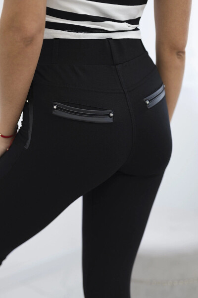 Kalhoty s lemováním na model 20590396 černé barvy - K-Fashion 3XL