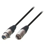 Tasker Repro kábel XLR 3pin (M) - XLR 3pin (F) čierny / Audio kábel / 3 m / OFC tienený (300786 BLACK)