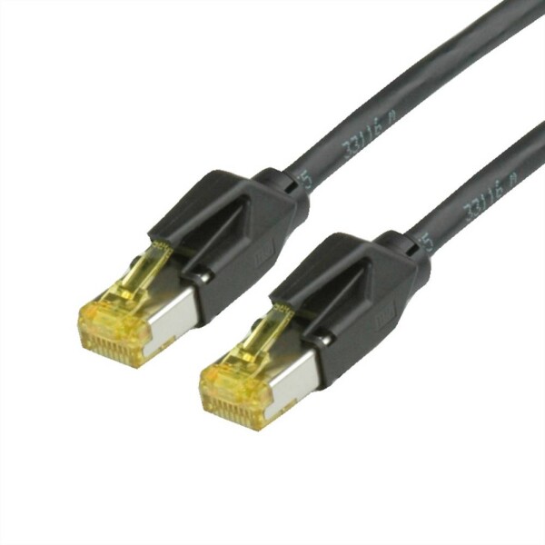 Secomp 21.05.9556 RJ45 sieťové káble, prepojovacie káble CAT 6A S/FTP 5.00 m čierna dvojžilový tienený, bez halogénov, samozhášavý 1 ks; 21.05.9556