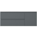 MEXEN/S - Rivel kúpeľňová skrinka 120 cm s umývadlom Vela ľavá, 2S, 1D, reliéf, grafit/biela mat 91A23-12047-3-BBFFF66-W23L01