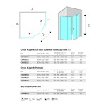 Mereo Sprchovací kút, Lima, štvrťkruh, R 550, zasúvací, 100x100 cm, chróm ALU, sklo Point CK608B62K