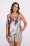 DÁMSKE SATÉNOVÉ PYŽAMO 005 Grey XL