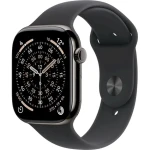 Apple Watch Series 11 GPS+Cellular 46mm Bridlicovo šedé titánové telo - Čierny športový remienok S/M / 140-190 mm (MFD14MP/A)