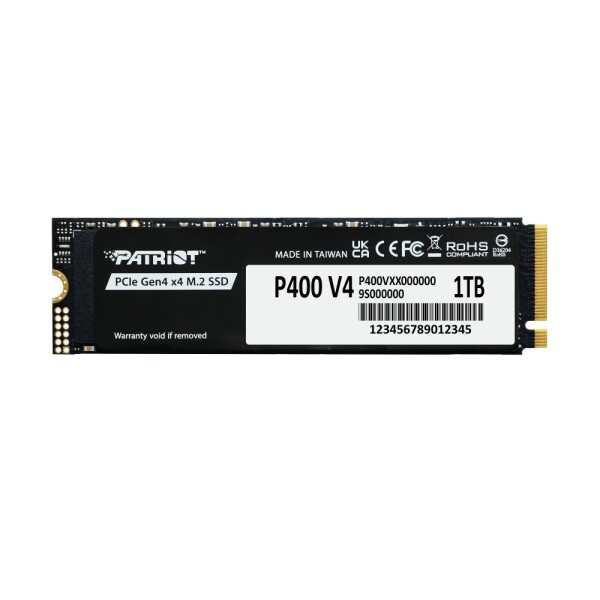 Patriot P400 V4 1TB M.2 2280 PCI-E x4 Gen4 NVMe (P400VP1TBM28H)