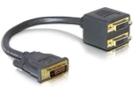 DeLock adaptér DVI 25 samec gt; 2x DVI 25 samica / dopredaj (65051)