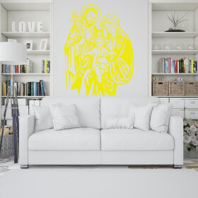 Veselá Stena Samolepka Ježiško Farba: žlutá, Veľkosť: 80 x 60 cm