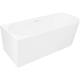 MEXEN/S - Silo voľne stojaca rohová vaňa ľavá reliéf 170 x 80, biela, sifón a prepad biela 52891708000L-20