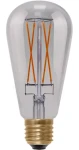 SEGULA LED Rustika Long Style smokey šedá / Žiarovka / E27 / 220lm / 1900K / stmievateľná / CRI 85 (55500)