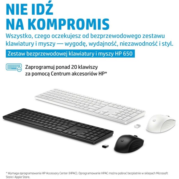 HP HP 650 Wireless Keyboard and Mouse Combo (4R013AA), Finnish